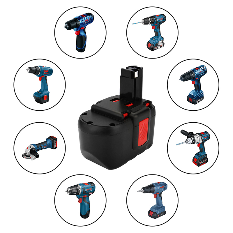 Bosch BAT030, BAT031, BAT240, BAT299 24 V 1700mAh Ni-Cd -työkalujen paristojen vaihtaminen