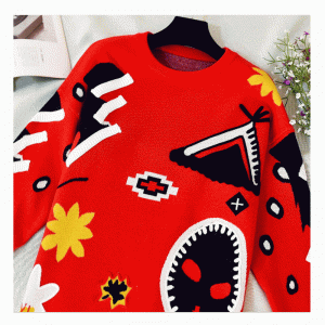 Eurooppalainen amerikkalainen koko Jacquard-pusero Design paksu lämmin mekko neuleet