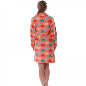 Naisten painettu fleece-rivi aikuinen pyjama