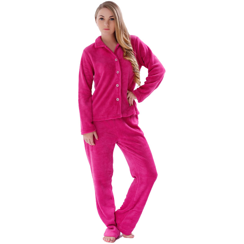 Naisten pehmeä fleece-aikuisten pyjama