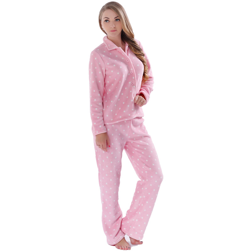 Naisten painettu fleece-aikuisten pyjama