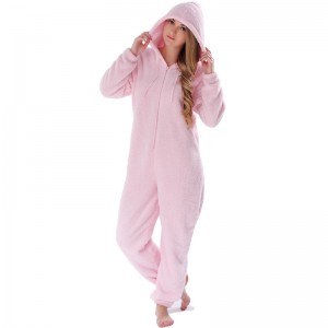 Aikuiset Onesie vaaleanpunaiset pyjamat sarjat