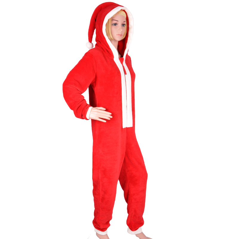 Lapset Coral Fleece -hupparinen joulupuku Onesie