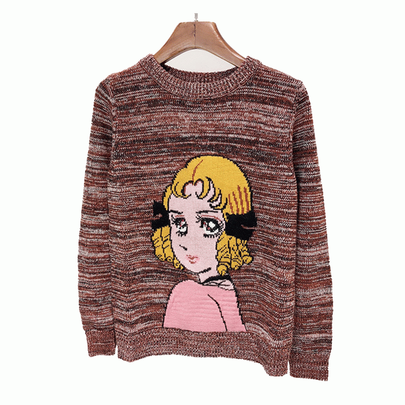 OEM- ja ODM-mittatilaustyönä valmistettu villainen kaunis Intarsia-naisten villapaita neulottu