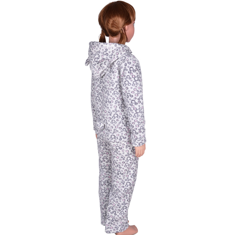 Lasten korallifleece-kirjonta painettu pyjamasarja