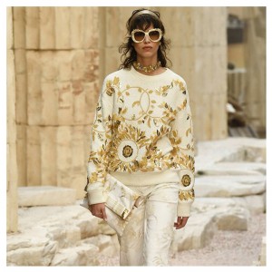 Mukautetun suunnittelun kukkakirjonta hyvät kangas villapaita villapaita