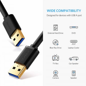 USB 3.0 A -kaapeli tyyppi A uros-uros-kaapeli tiedonsiirto-kiintolevykoteloille