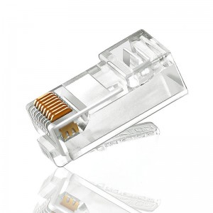 CAT5 CAT5E CAT6 -liitin 8P8C UTP kullattu Ethernet-kristallipää