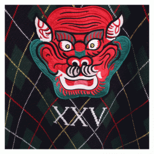 Lämmin Dragon Face Patchworks talvipaksut tietokone neulotut villapaitot, villapaita