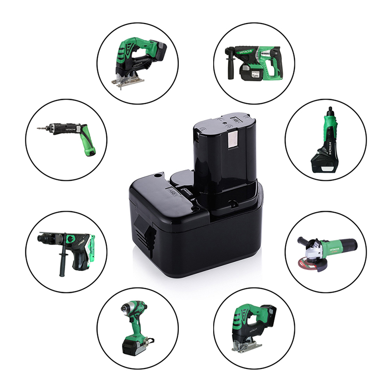 Kiinalainen toimittaja 12 V Ni-Mh 3000mAh Power Drill -akku Hitachille EB1215, EB1214S, EB1220HS