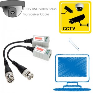 Mini CCTV BNC Video Balun -vastaanottimen kaapeli