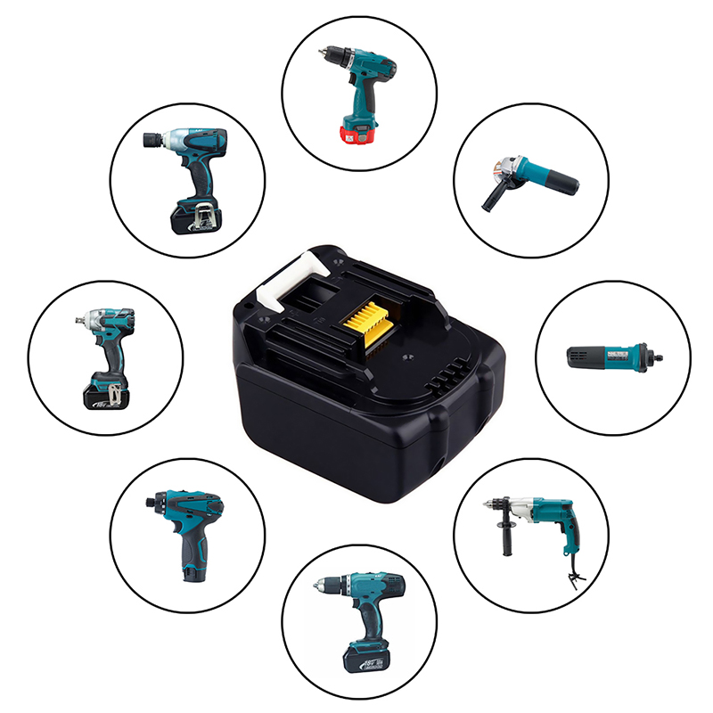Li-ion 14.4V 12 kennojen 4500mAh vaihtoakut Makita DC18RA, DC18RC, DC18SC sähkötyökaluille
