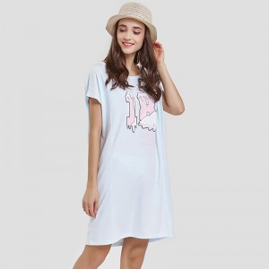 Naisten painettu single Jersey pitkä t-paita