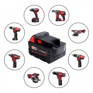 Li-ion 6000mAh 18V vaihtoakut Milwaukee 48-11-1840 M18 sähköporakoneille