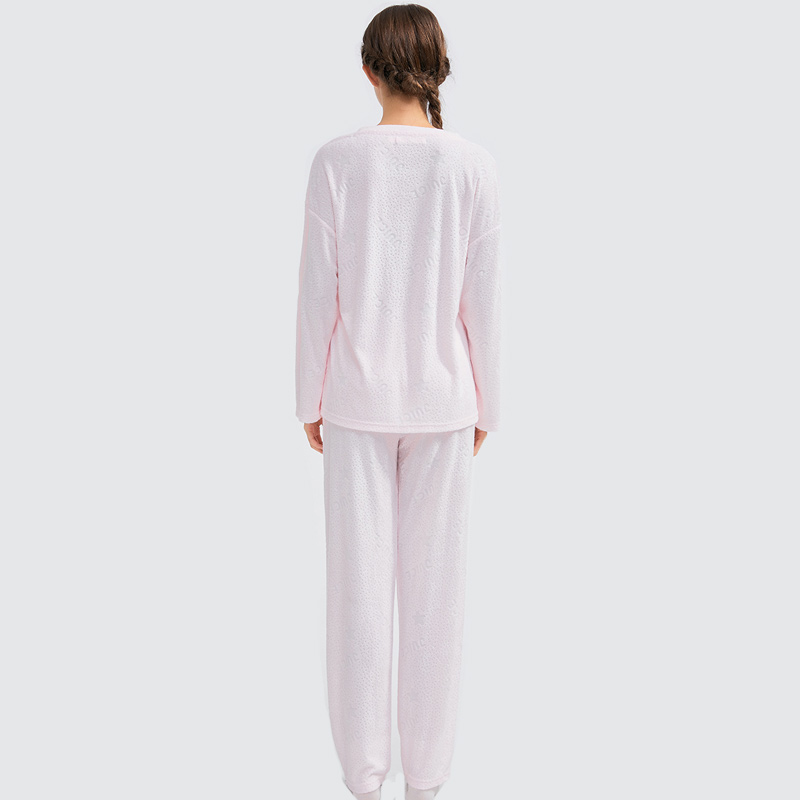 Naisten bambu Jacquard-kangas brodeerattu pyjamasarja