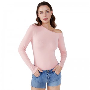 Yksi olkapää Sifonki Naisten Yläosa Pitkähihainen pusero JCGJ190315010