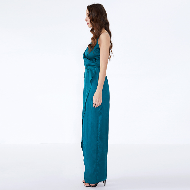 Muoti OEM Custom Split Plain Sling Design tiukka ilta naisten Maxi mekko