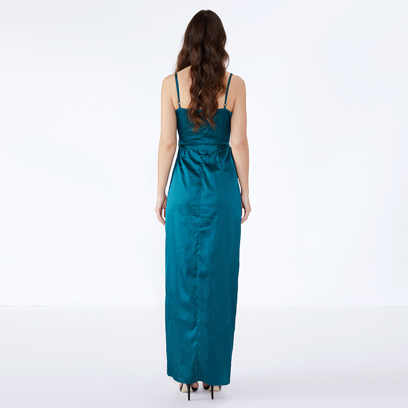 Muoti OEM Custom Split Plain Sling Design tiukka ilta naisten Maxi mekko