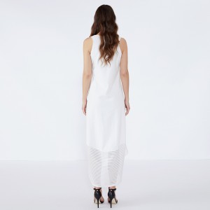 Roupas Femininas Valkoinen puuvillavaatteet naisten pitsimekko