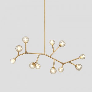 Yksinkertainen persoonallisuus lasinen rauta olohuone ruokasali Hotel kattokruunu Km2149