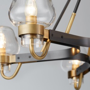 Yksinkertainen Boutique Glass Iron olohuoneravintola Hotel Kattokruunu Km2146