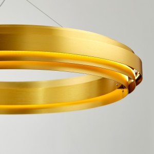 Pohjoismainen moderni minimalistinen pyöreä muotoilu kotihotelli LED-kattokruunu Km2141