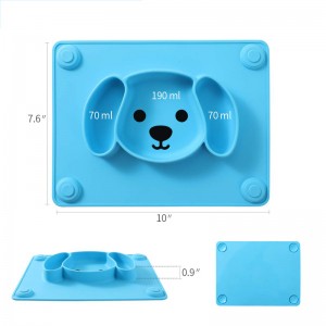 Uudet tuotteet 2019 BPA Free Baby Silicone Placemat Illallislevy imukupilla