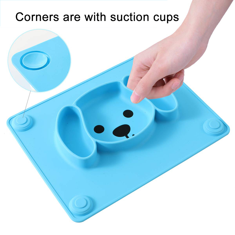 Uudet tuotteet 2019 BPA Free Baby Silicone Placemat Illallislevy imukupilla
