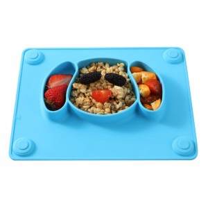 Uudet tuotteet 2019 BPA Free Baby Silicone Placemat Illallislevy imukupilla