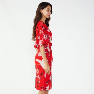 Uusimmat kuviot Naisten mukautettu yksiosainen naisten kesäneulemekko