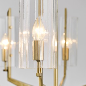 Moderni pohjoismainen metallilasi ylellinen ilmakehän kattokruunu Km2132