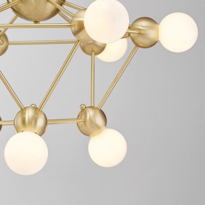 Uusi lasi yksinkertainen taide metalli persoonallisuus muoti kattokruunu Km2134