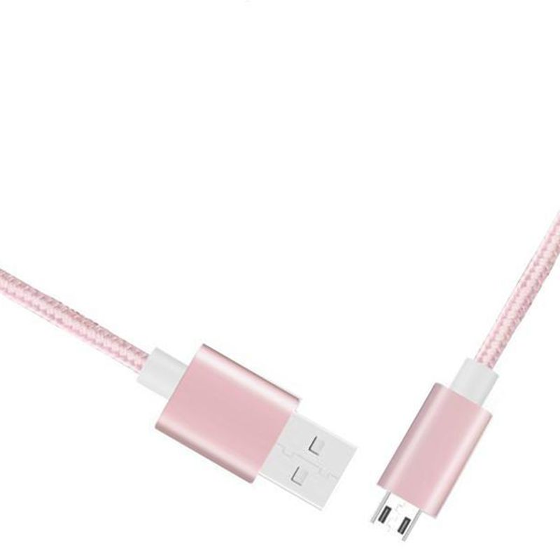 Nailon punottu mikrokaapeli USB-lataukseen