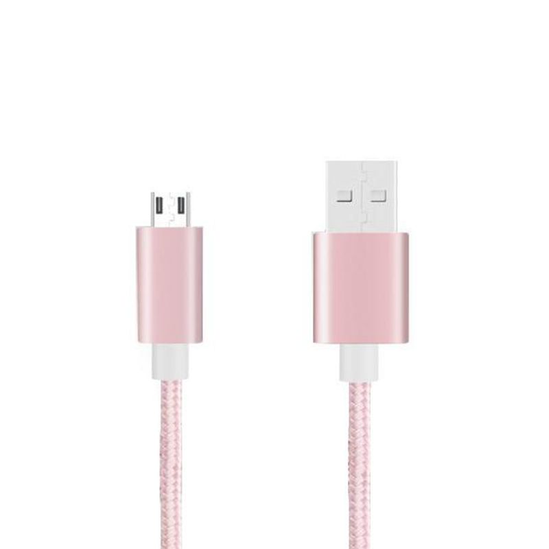 Nailon punottu mikrokaapeli USB-lataukseen