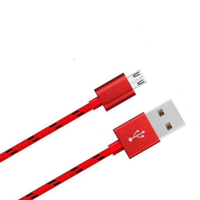 Mikro usb nylon-punos datakaapeli