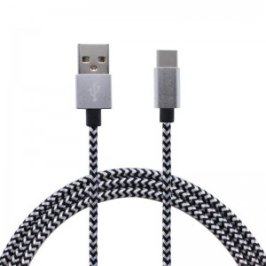 Tyyppi C - USB-nylon punottu datakaapeli