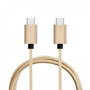 Nylon-bridittu datakaapeli tyypistä C tyyppiin C