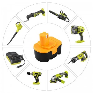 Ni-Cd 14.4V 1500mAh akkujen poraparistojen vaihtoakut Ryobi 1400144, 1400655, 1400656