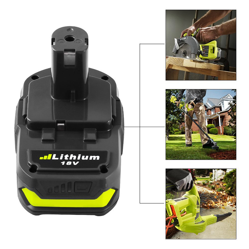 Li-ion 1500mAh 18 V akkujen työkalujen vaihtoakut Ryobi P102, P103, P104