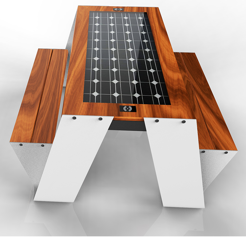 Uusi muotoilu ulkokäyttöön tarkoitettuja aurinkohuonekaluja Smart Park -pöytäpenkkisarja