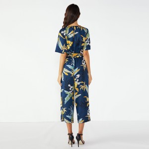 Naisten mittatilaus yksiosainen sifonki jumpsuit kukka