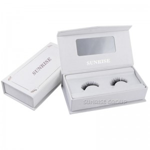 Mukautettu pahvikirjan muotoinen magneettinen sulkeminen lahjapakkaus ripsien näyttölaatikko