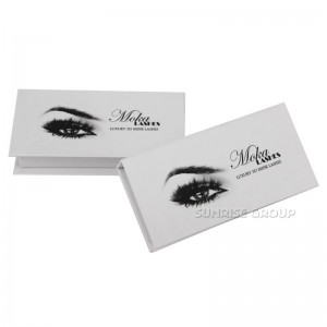 Mukautettu pahvikirjan muotoinen magneettinen sulkeminen lahjapakkaus ripsien näyttölaatikko