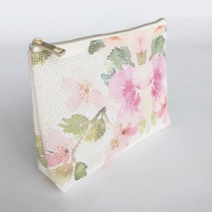 Fasion-kukkapaino naisten henkilökohtainen kosmetiikkalaukku