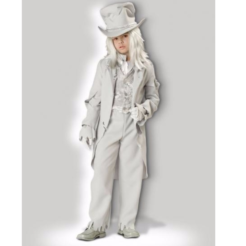 Ghostly Gent 7023 Kids Halloween -asut, Cosplay Rooman lumivalkoinen hieno mekko