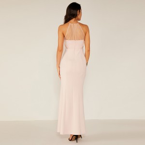 Seksikäs vintage Bodycon Maxi tyylikäs valkoinen pitsimekko nainen