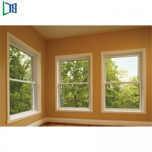 Kaupallisen luokan pystysuorat liukuikkunat mesh- ja jauhemaalatulla pintakäsittelyllä