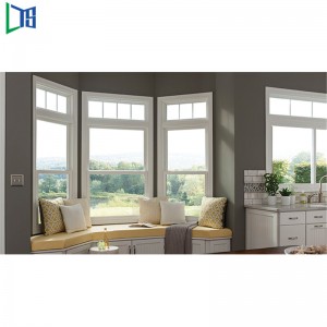 Kaupallisen luokan pystysuorat liukuikkunat mesh- ja jauhemaalatulla pintakäsittelyllä