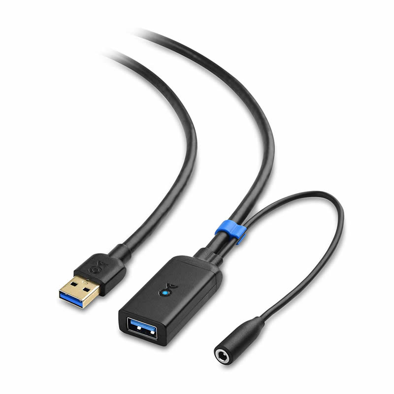 USB 3.0-jatkojohto uros-naaras-signaalivahvistimen toistinjohto 5 V / 2A-virtalähteellä