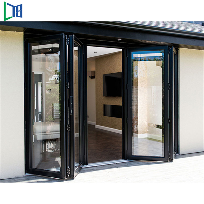 Eurooppalainen standardi terminen katkaisu alumiini -taitto-ovet korkealaatuiset lasitaitto-ovet kaksoiskarkaistu lasi, kaksiosaiset ovet